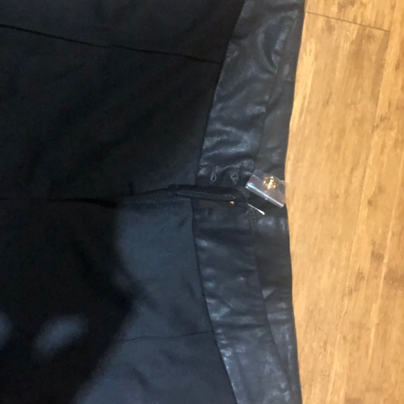 Dress pants with faux leather band - Picture 2 of 3